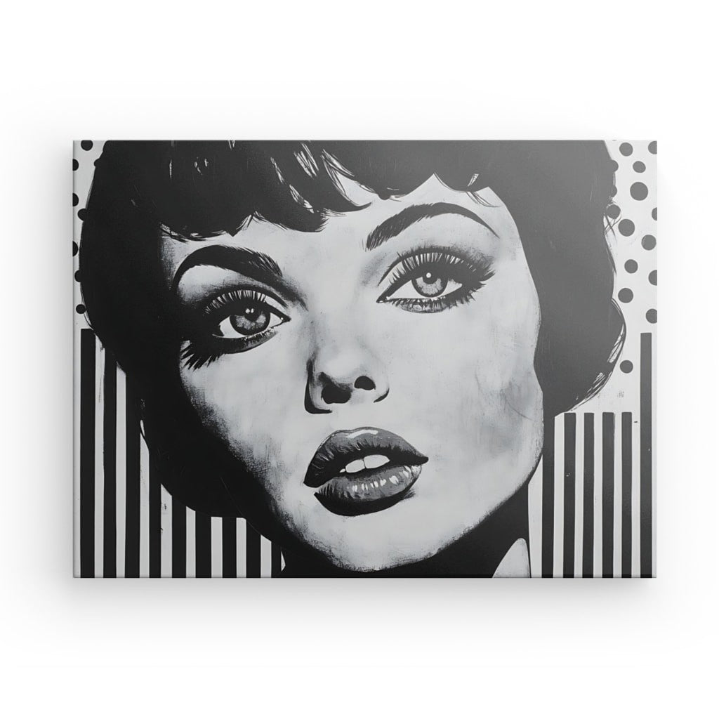 Portrait femme pop art années 50