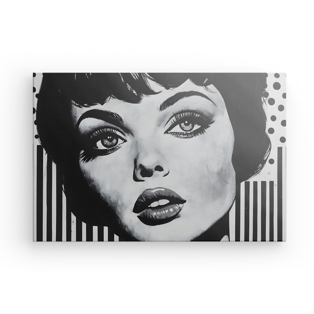 Portrait femme pop art années 50