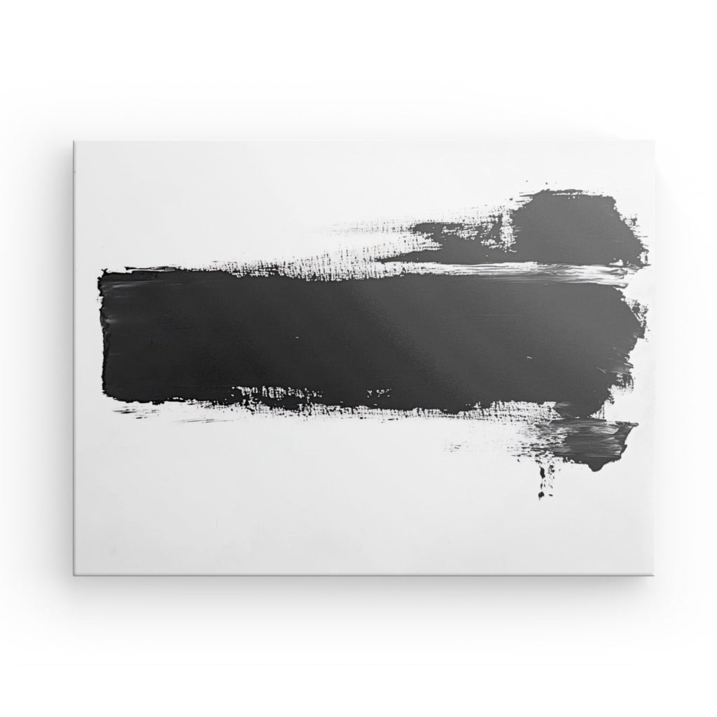 Tableau contraste noir et blanc abstrait