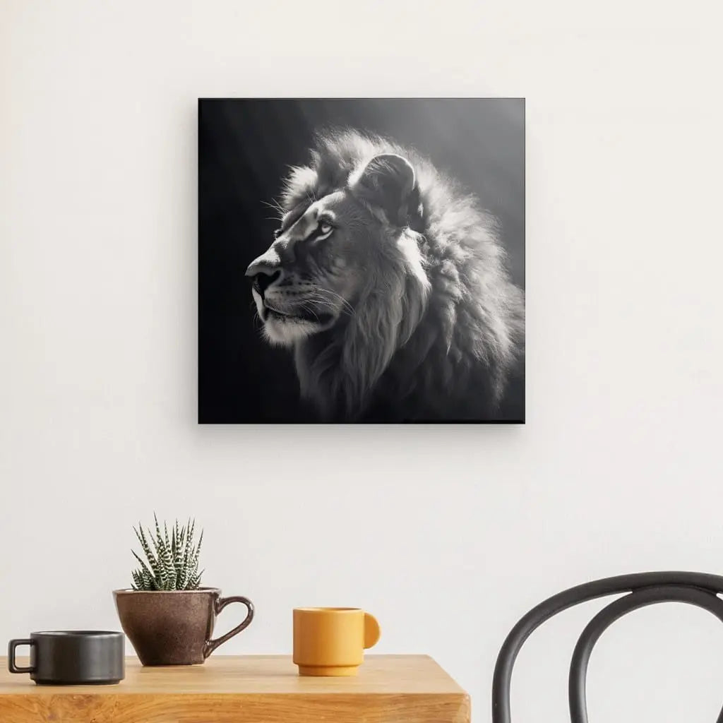 Tableau Lion Portrait Photo Noir et Blanc Univers Noir et Blanc