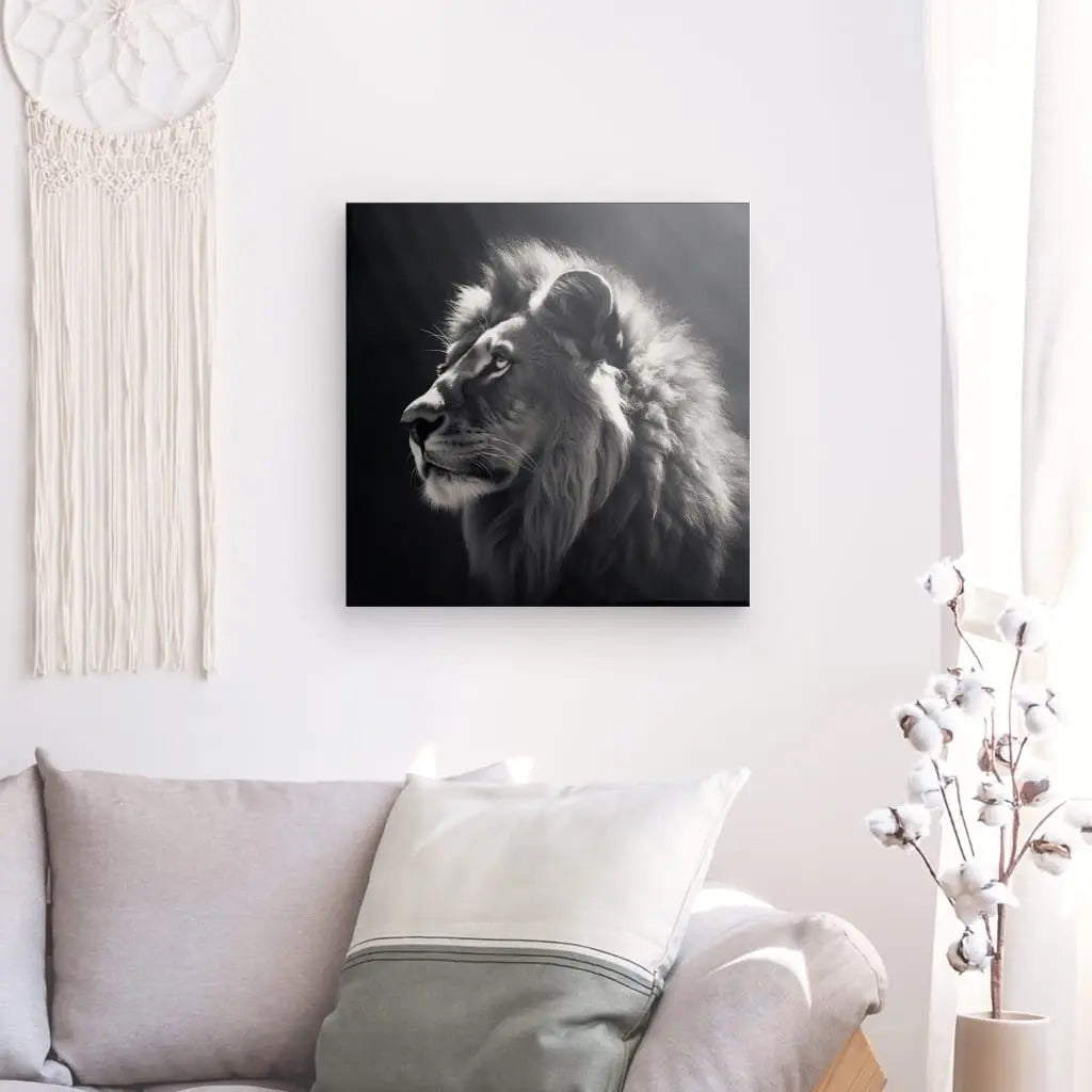Tableau Lion Portrait Photo Noir et Blanc Univers Noir et Blanc