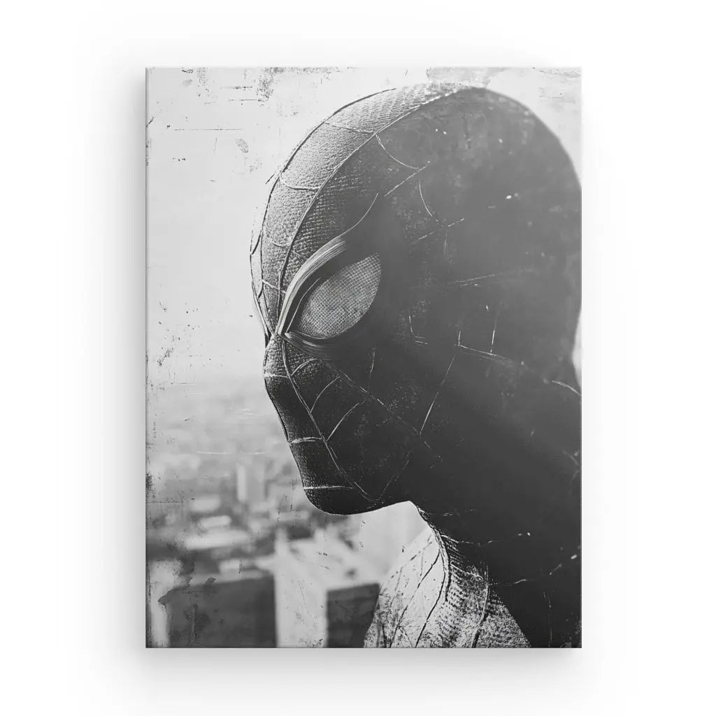 Tableau Portrait Spiderman Noir et Blanc Univers Noir et Blanc