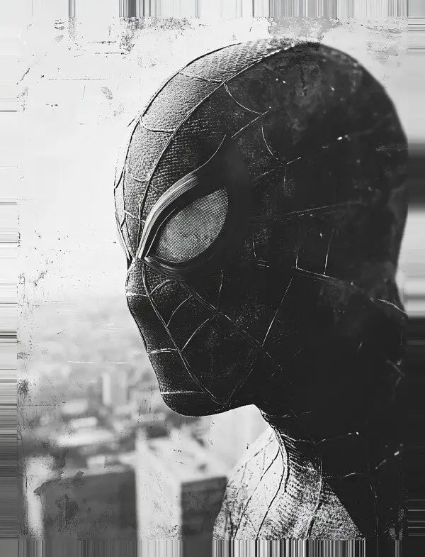 Tableau Portrait Spiderman Noir et Blanc Univers Noir et Blanc