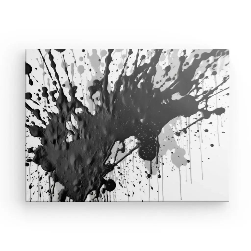Tableau Abstrait Projections Peinture Noir et Blanc - Univers Noir et Blanc - #tag1# - #tag2# - #tag3#