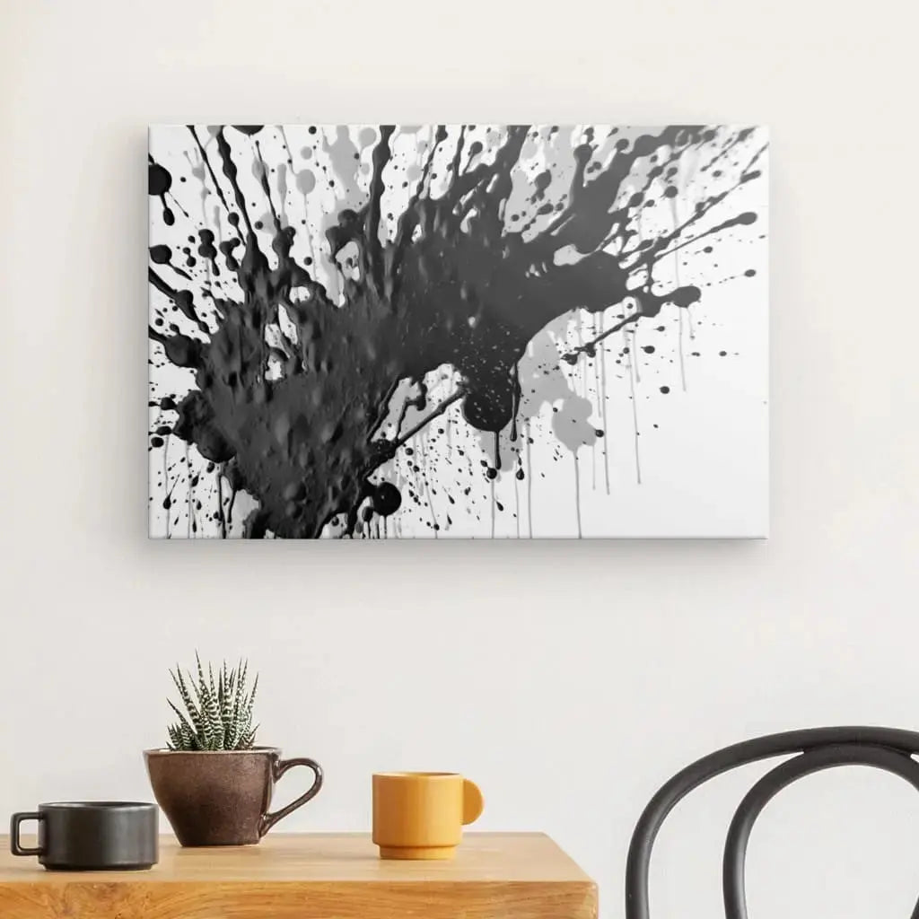 Tableau Abstrait Projections Peinture Noir et Blanc - Univers Noir et Blanc - #tag1# - #tag2# - #tag3#