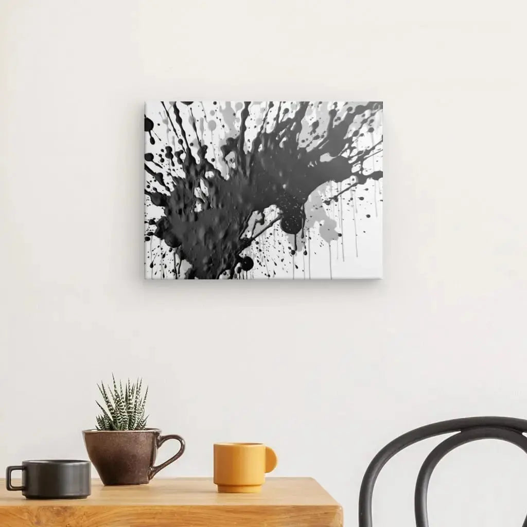 Tableau Abstrait Projections Peinture Noir et Blanc - Univers Noir et Blanc - #tag1# - #tag2# - #tag3#