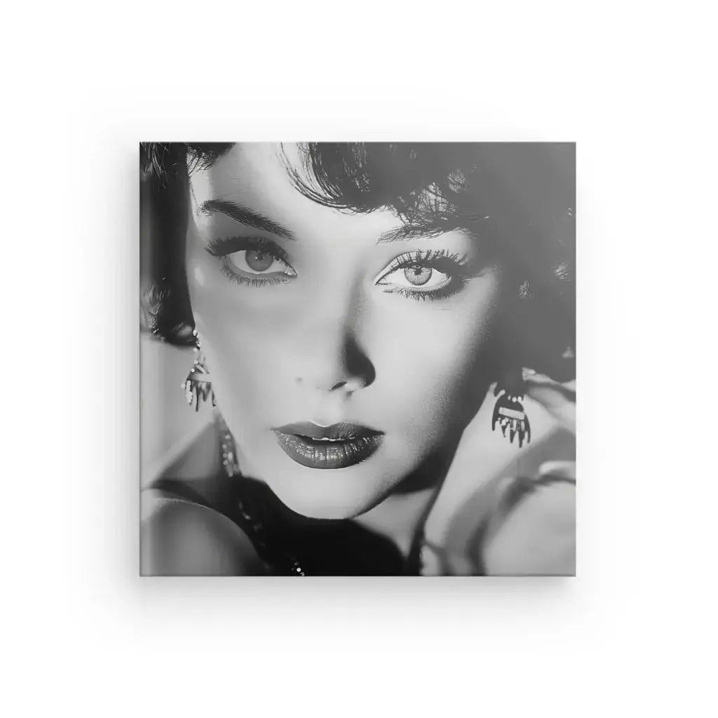 Tableau Actrice Célèbre Rétro Noir et Blanc - Univers Noir et Blanc - #tag1# - #tag2# - #tag3#