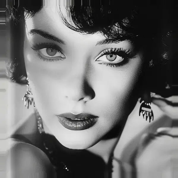 Tableau Actrice Célèbre Rétro Noir et Blanc - Univers Noir et Blanc - #tag1# - #tag2# - #tag3#