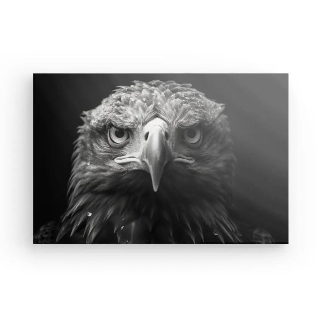 Tableau Aigle Rapace Portrait Animal Noir et Blanc - Univers Noir et Blanc - #tag1# - #tag2# - #tag3#