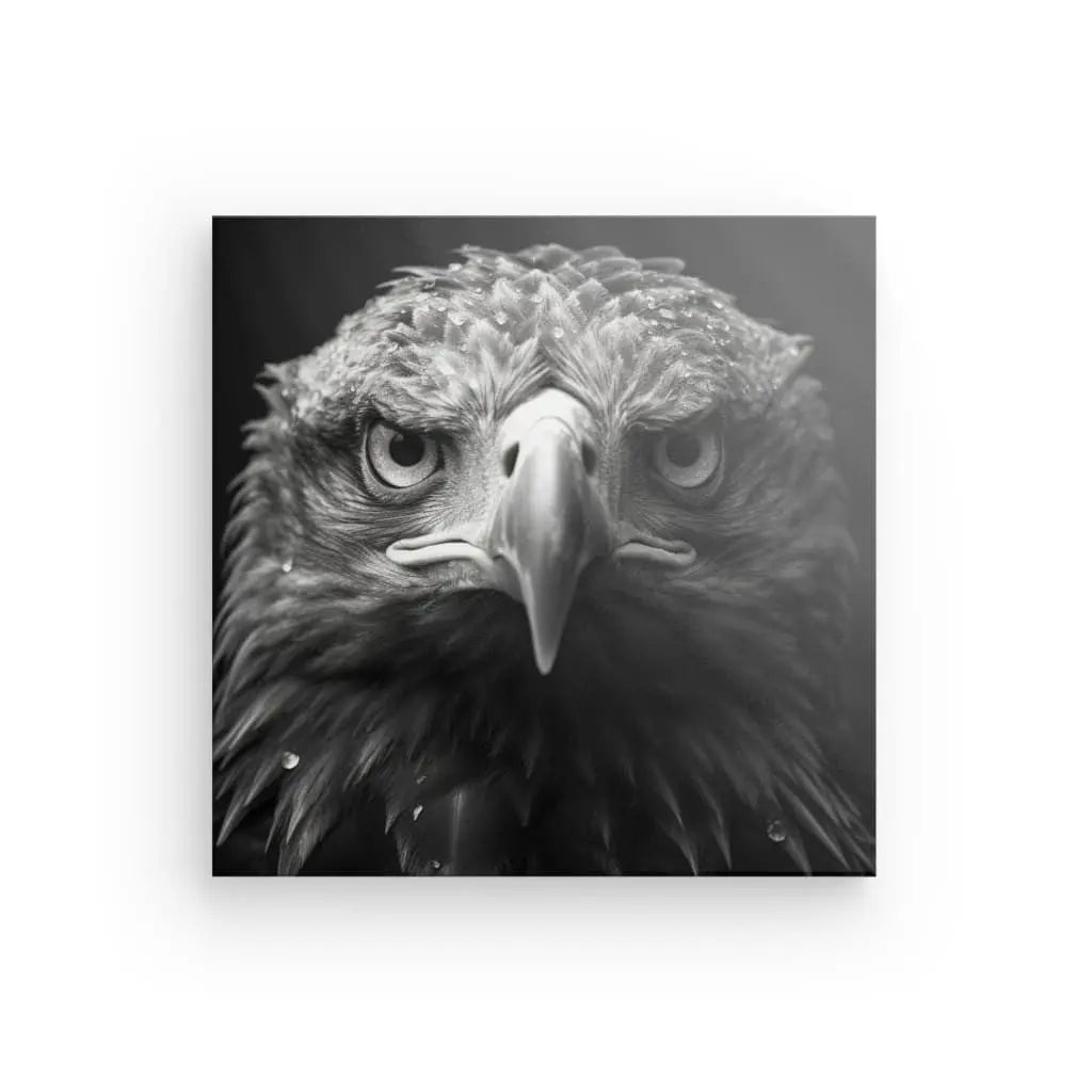 Tableau Aigle Rapace Portrait Animal Noir et Blanc - Univers Noir et Blanc - #tag1# - #tag2# - #tag3#