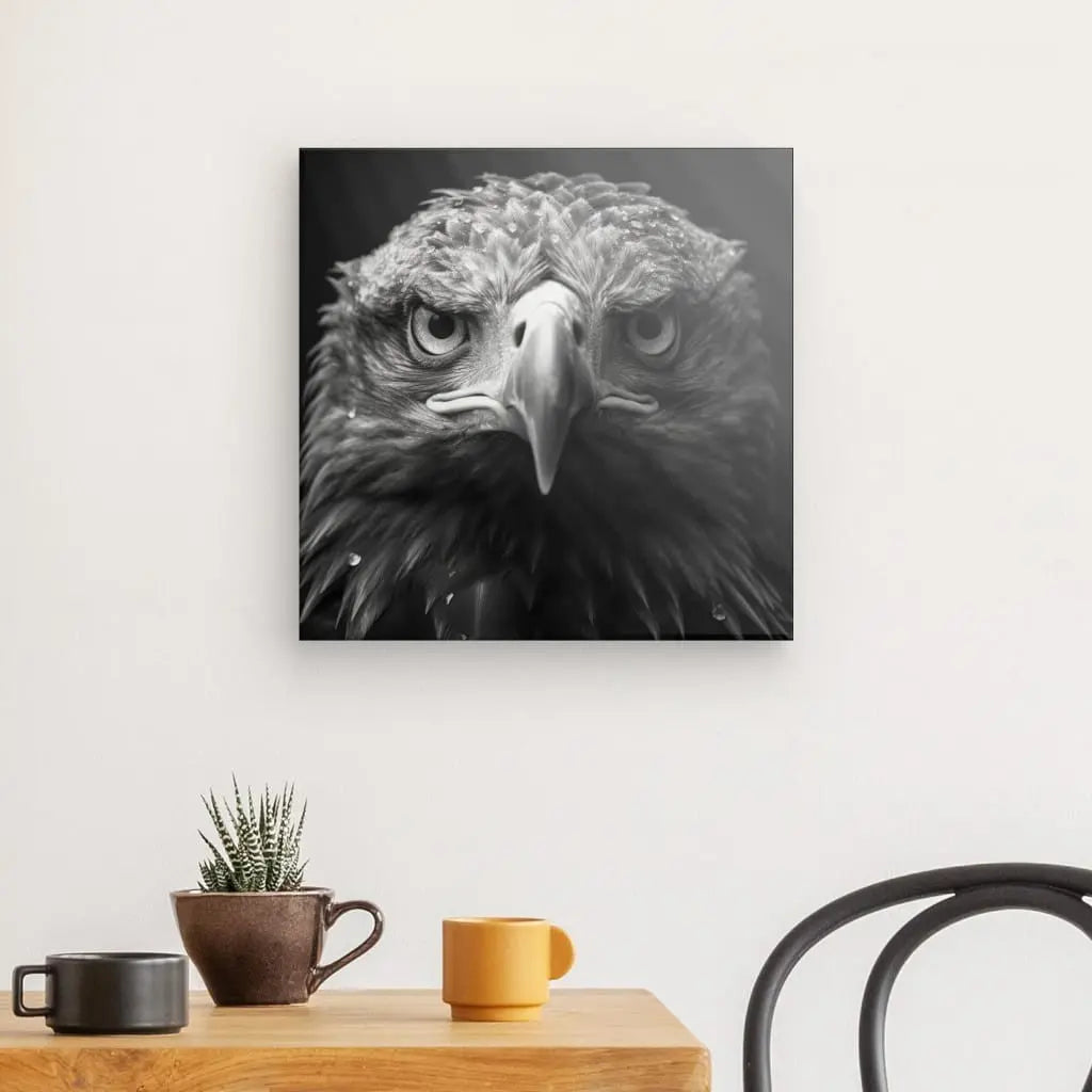 Tableau Aigle Rapace Portrait Animal Noir et Blanc - Univers Noir et Blanc - #tag1# - #tag2# - #tag3#