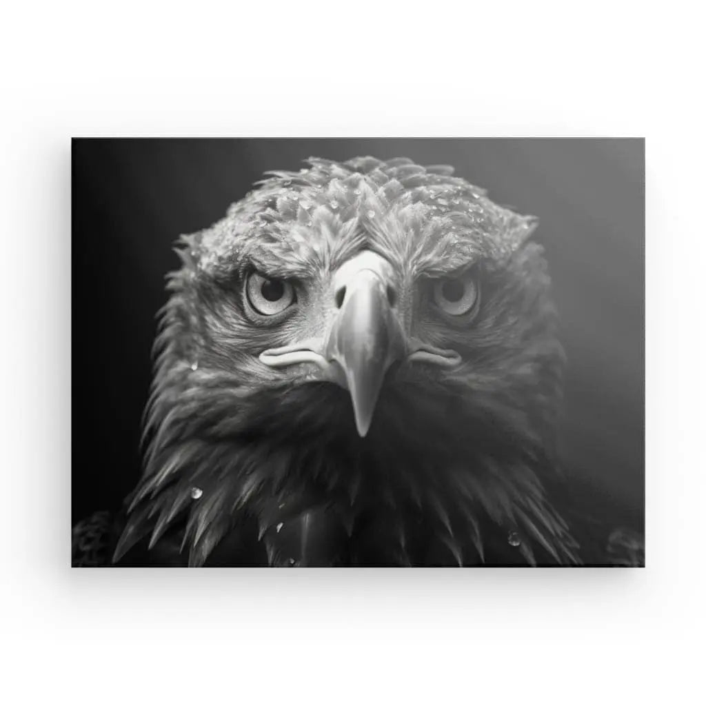Tableau Aigle Rapace Portrait Animal Noir et Blanc - Univers Noir et Blanc - #tag1# - #tag2# - #tag3#