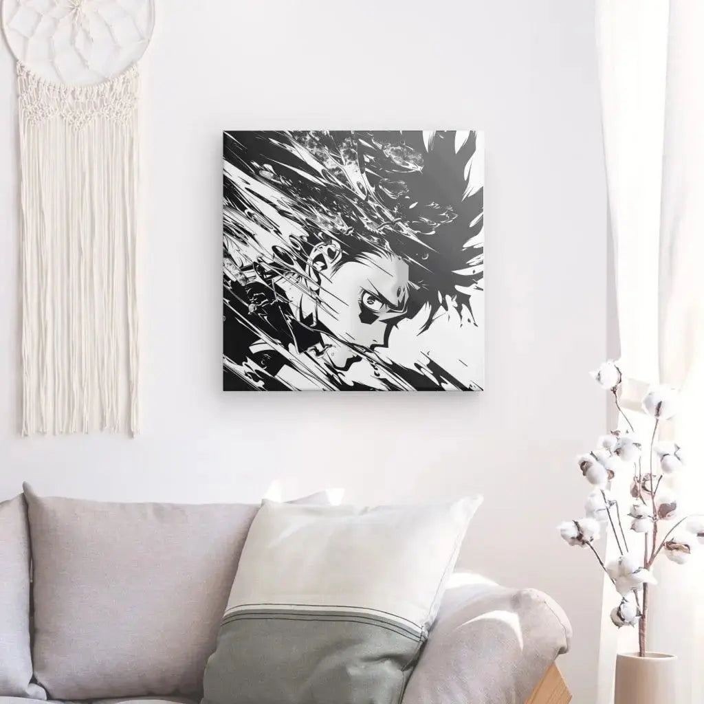 Tableau Anime Dessin Manga Noir et Blanc - Univers Noir et Blanc - #tag1# - #tag2# - #tag3#