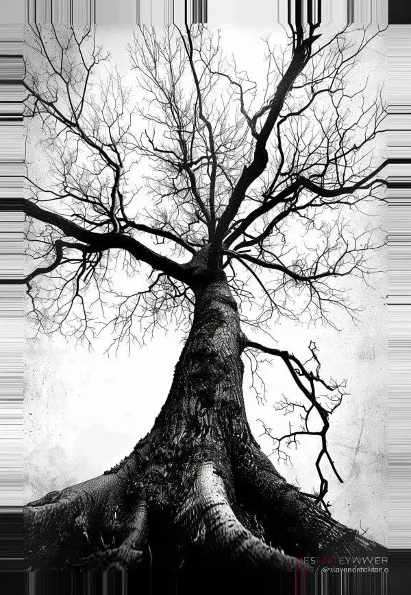 Tableau Arbre Centenaire Noir et Blanc - Univers Noir et Blanc - #tag1# - #tag2# - #tag3#