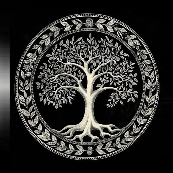 Tableau Arbre de Vie Noir et Blanc - Univers Noir et Blanc - #tag1# - #tag2# - #tag3#