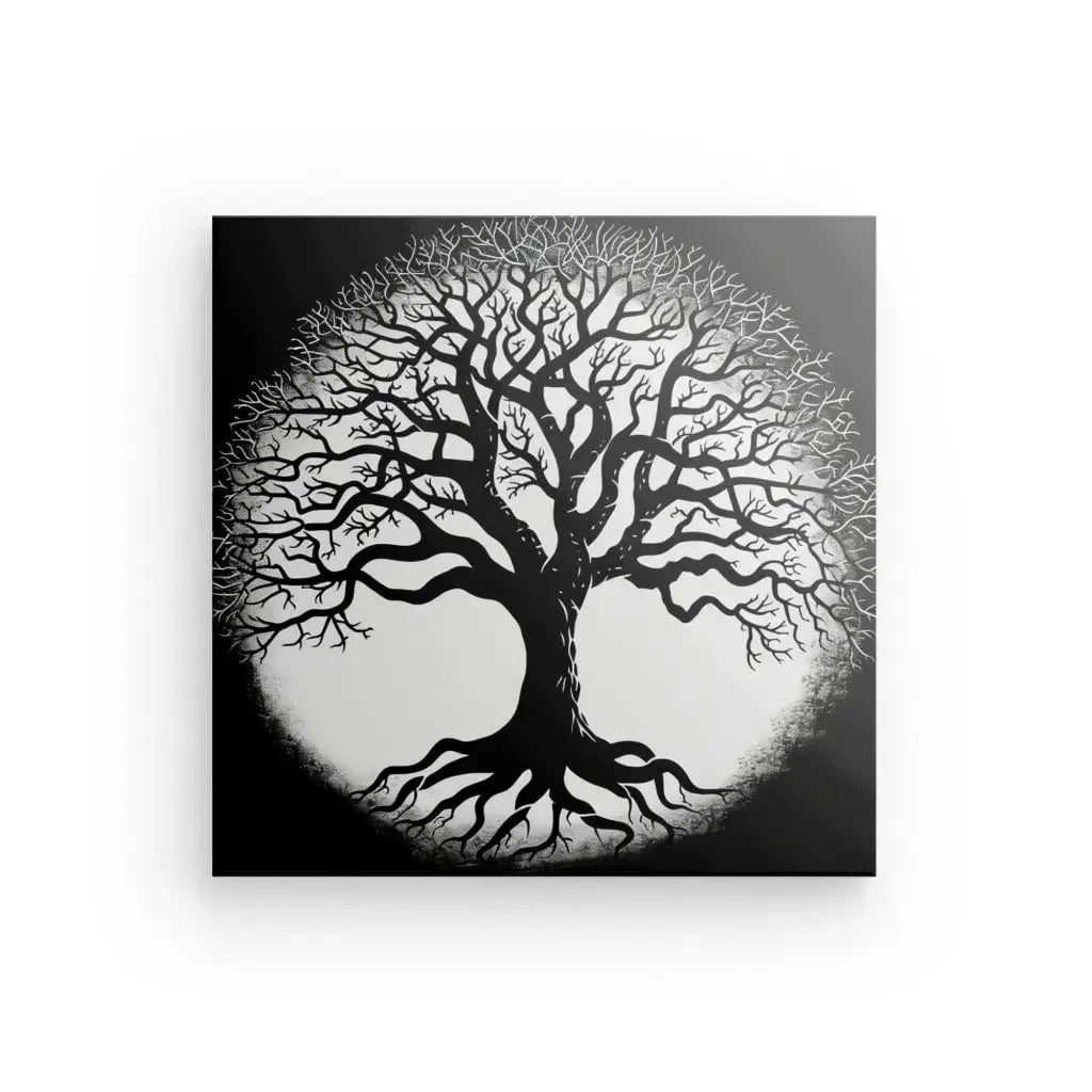 Tableau Arbre de Vie Symbole Noir et Blanc - Univers Noir et Blanc - #tag1# - #tag2# - #tag3#