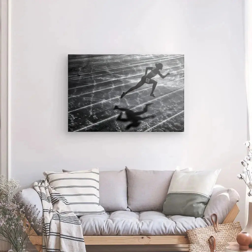 Tableau Athlétisme Coureur Noir et Blanc - Univers Noir et Blanc - #tag1# - #tag2# - #tag3#