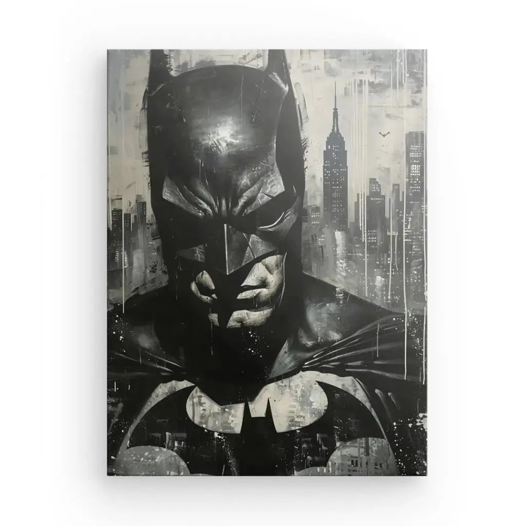 Tableau Batman Peinture Noir et Blanc - Univers Noir et Blanc - #tag1# - #tag2# - #tag3#