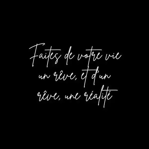 Tableau Citation "Rêve et réalité" Noir et Blanc - Univers Noir et Blanc - #tag1# - #tag2# - #tag3#