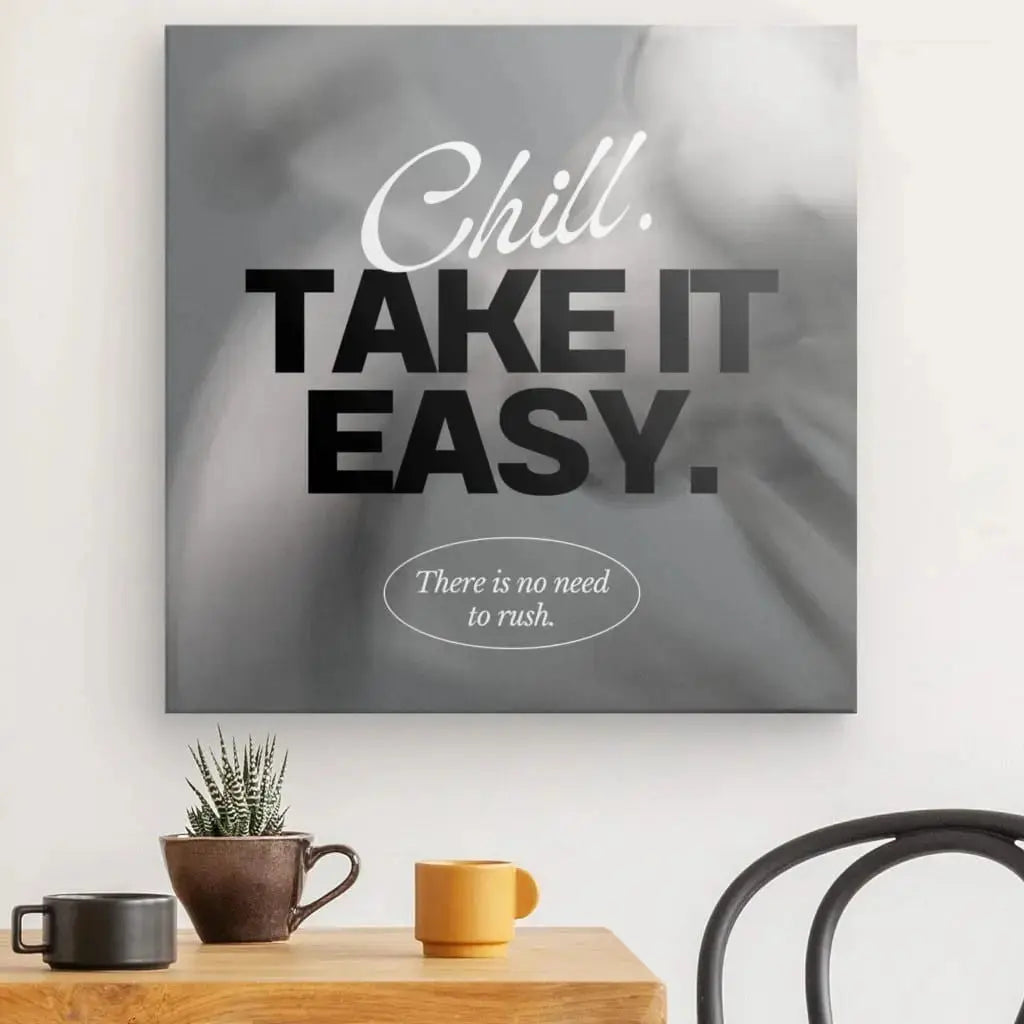Tableau "Take it easy" Noir et Blanc - Univers Noir et Blanc - #tag1# - #tag2# - #tag3#
