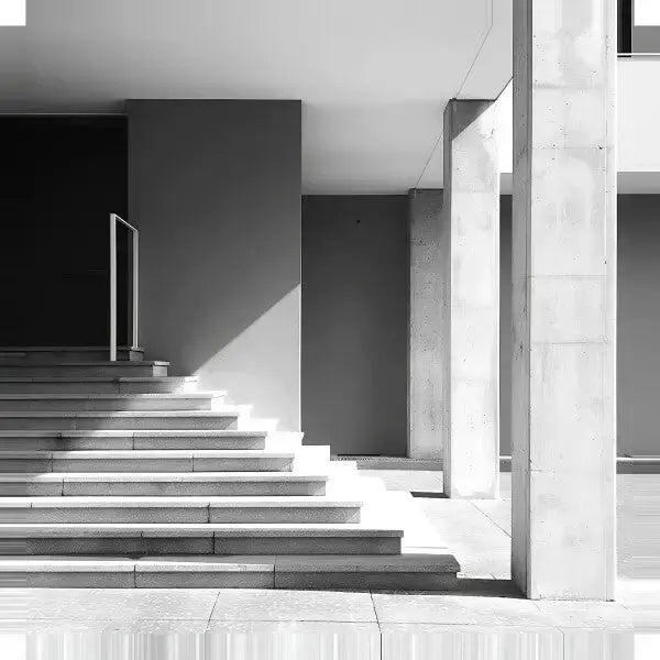 Tableau architecture Bâtiment Pierre Moderne Noir et Blanc - Univers Noir et Blanc - #tag1# - #tag2# - #tag3#