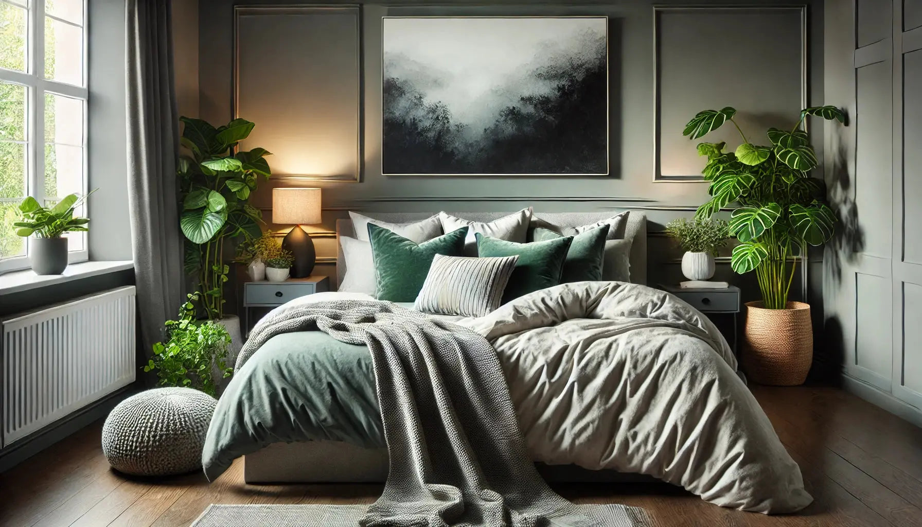 Tableau noir et blanc chambre - inspiration décoration par pièce