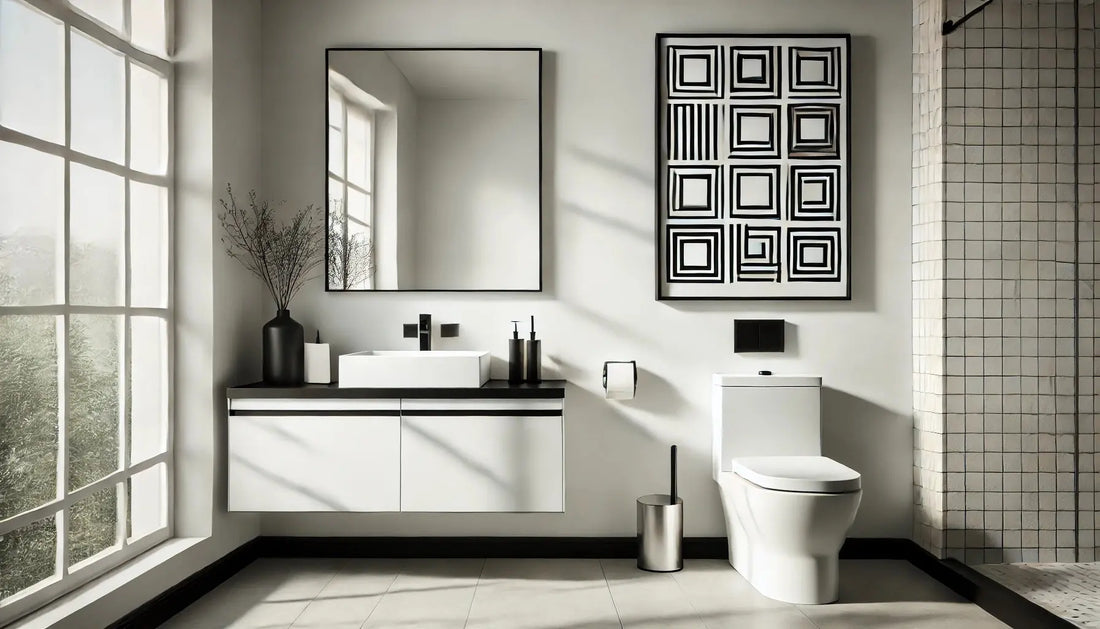 Tableau noir et blanc pour vos toilettes : L'art spécial WC