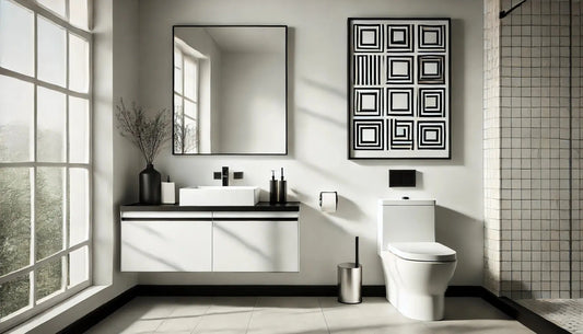 Tableau noir et blanc pour vos toilettes : L'art spécial WC