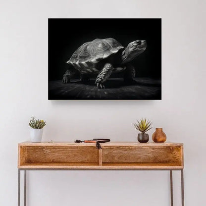 Tableau Tortue Noir et Blanc - #tag1# - #tag2# 
