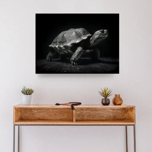 Tableau Tortue Noir et Blanc - #tag1# - #tag2# 