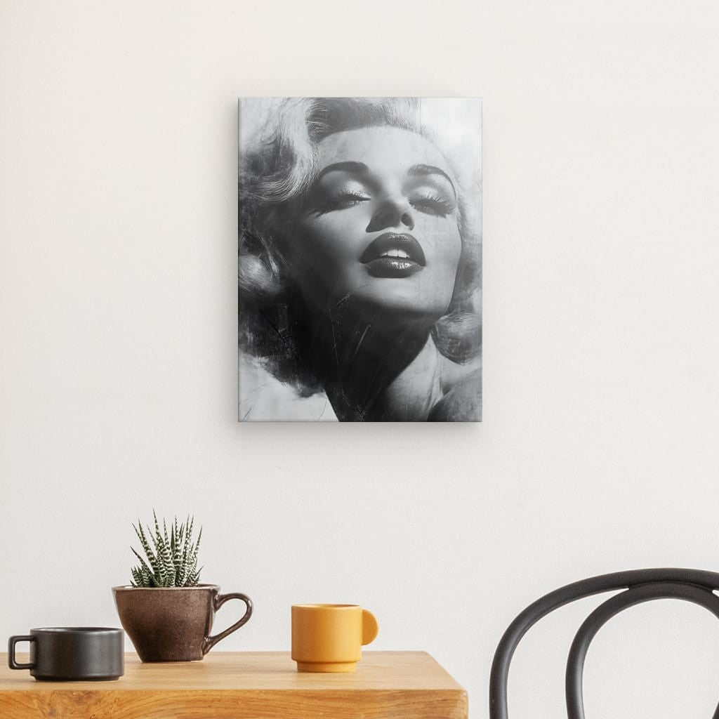 Poster Affiche portrait Marilyn Monroe vintage noir et blanc
