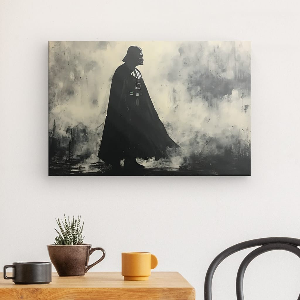 Tableau peinture Dark Vador Sith Noir et Blanc Univers Noir et Blanc 