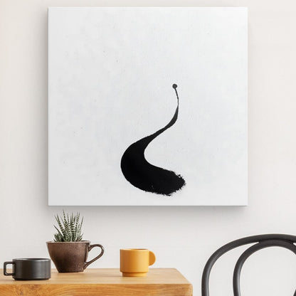 Tableau apostrophe peinture fond blanc Univers Noir et Blanc 