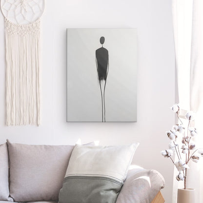 Tableau silhouette moderne personnage minimaliste Univers Noir et Blanc 