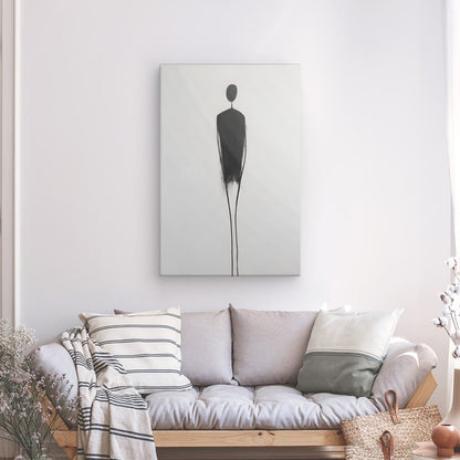 Tableau silhouette moderne personnage minimaliste Univers Noir et Blanc 