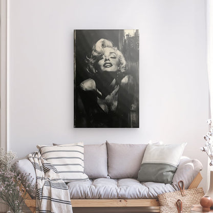Portrait Marylin peinture sépia Univers Noir et Blanc 