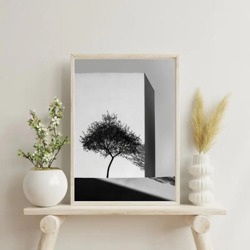 Tableau Architecture Naturelle Arbre Noir et Blanc 1