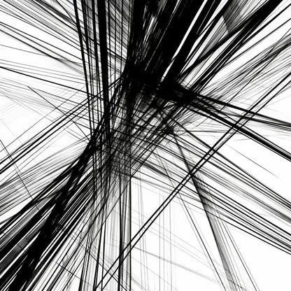 Tableau Moderne Lignes Abstraites Noir et Blanc - #tag1# - #tag2# 