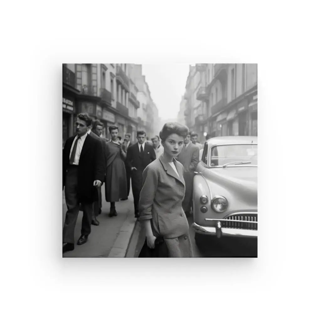 Tableau Portrait Femme Photo Vintage New York Noir et Blanc - #tag1# - #tag2# 