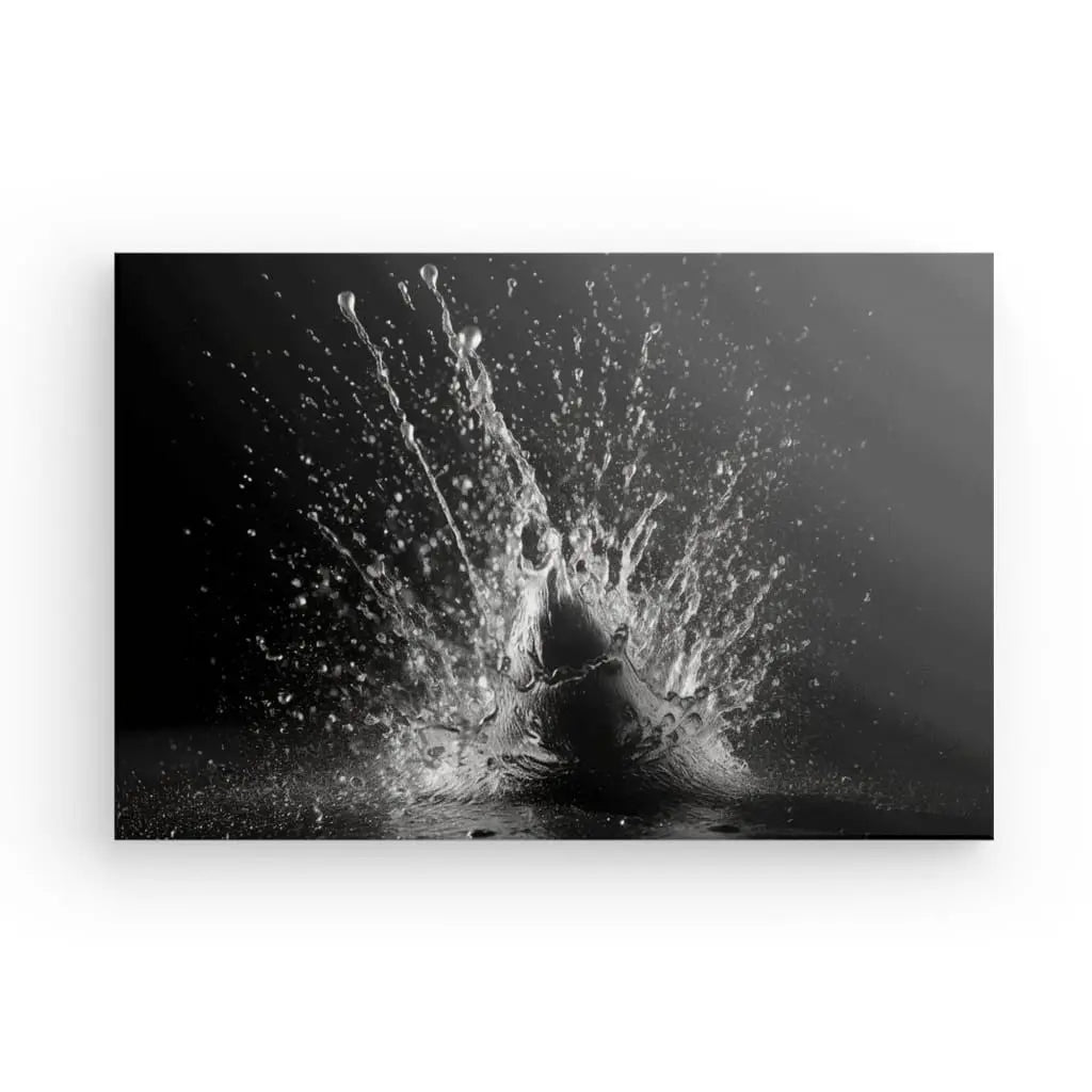 Tableau Goutte D'Eau Eclaboussure Design Moderne Noir et Blanc - #tag1# - #tag2# 