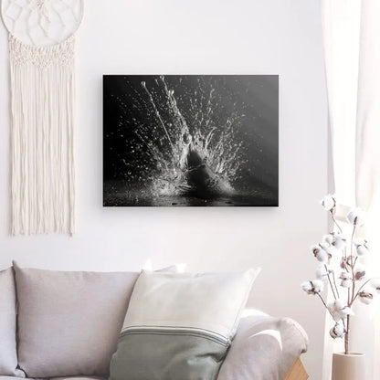 Tableau Goutte D'Eau Eclaboussure Design Moderne Noir et Blanc - #tag1# - #tag2# 