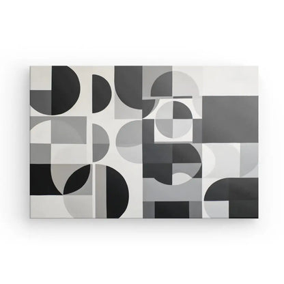 Tableau Formes Géométriques Noir et Blanc Design Moderne Contemporain - #tag1# - #tag2# 