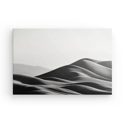 Tableau Photographique Dunes de Sable Noir et Blanc