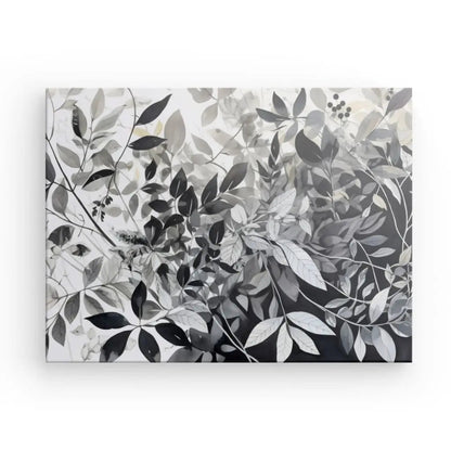 Tableau Plantes Feuilles Végétaux Nature Noir et Blanc - #tag1# - #tag2# 