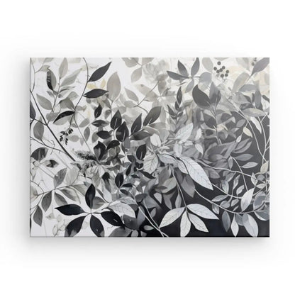 Tableau Plantes Feuilles Végétaux Nature Noir et Blanc - #tag1# - #tag2# 