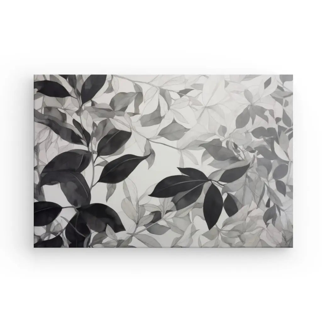 Tableau Végétaux Feuilles Dessin Noir et Blanc - #tag1# - #tag2# 