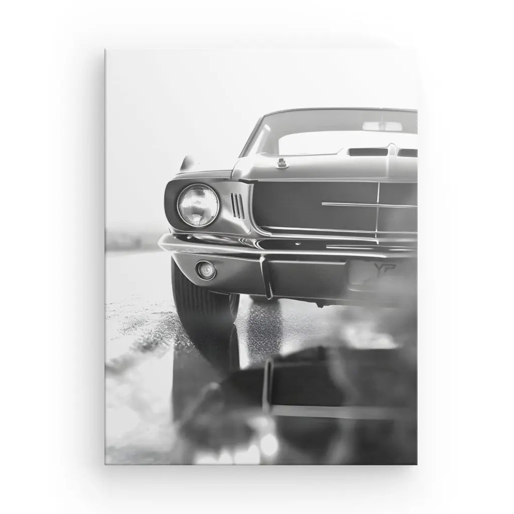Tableau Voiture Ancienne Noir et Blanc Mustang - #tag1# - #tag2# 
