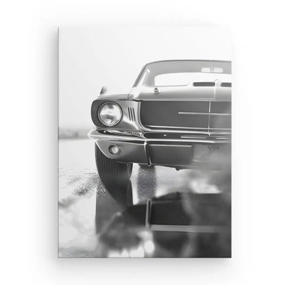 Tableau Voiture Ancienne Noir et Blanc Mustang - #tag1# - #tag2# 