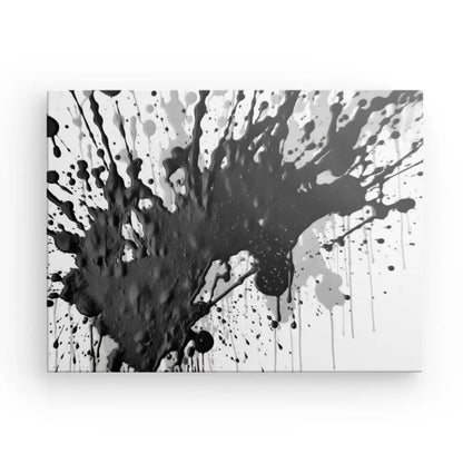 Tableau Abstrait Projections Peinture Noir et Blanc