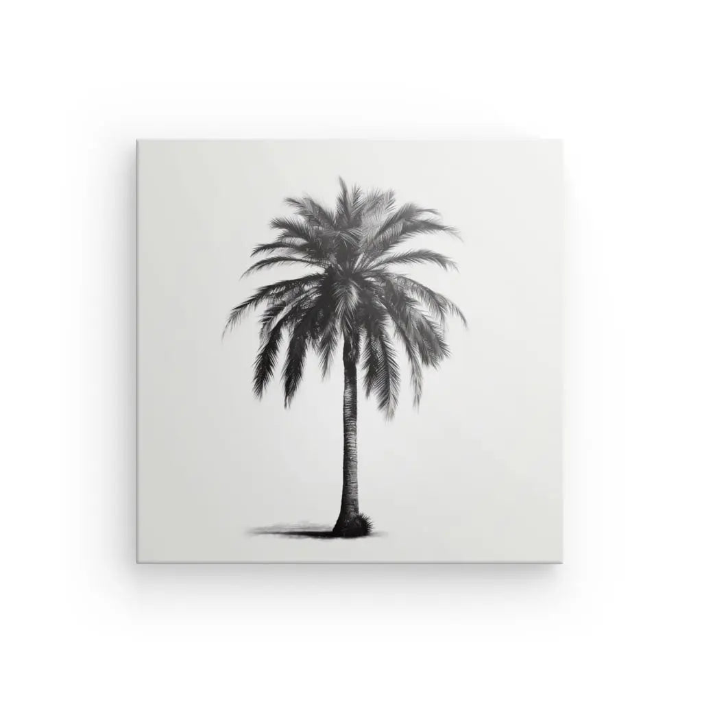 Tableau Minimaliste Palmier Noir et Blanc - #tag1# - #tag2# 